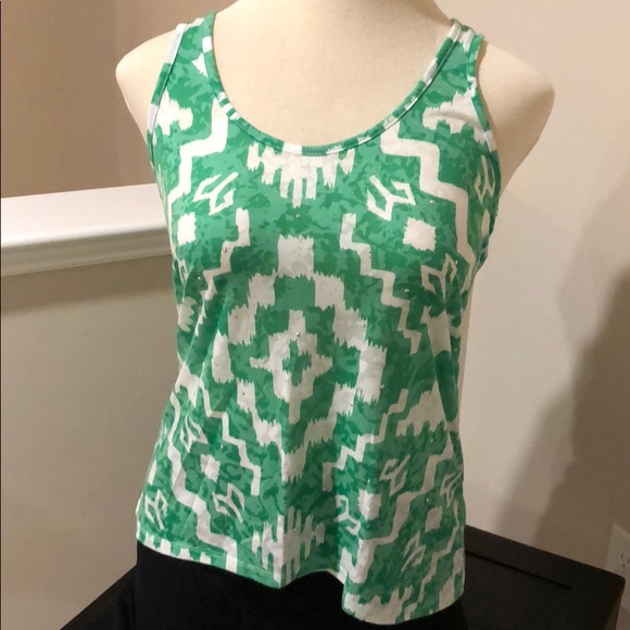 INC International Concepts Tops - green printed tank